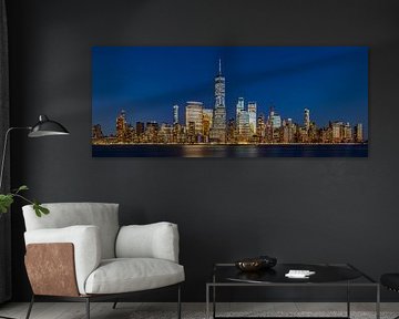 New York Panorama Blue 5x2