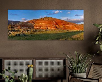 Painted Hills Sunset Panorama, United States 5x2