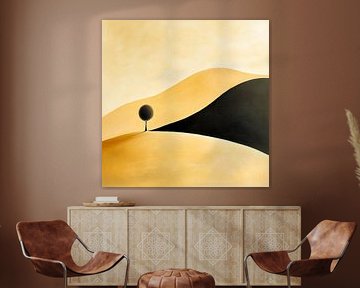 Der Baum zwischen Licht und Schatten