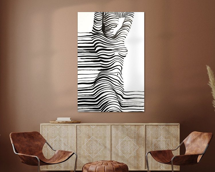 Voorbeeld van het werk in een kamer