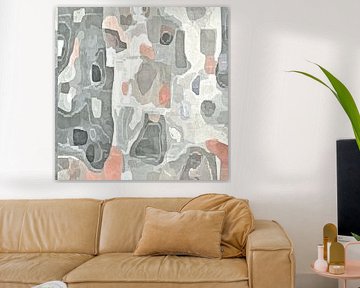 Komposition in Grau- und Terrakottaschattierungen von Anna Marie de Klerk