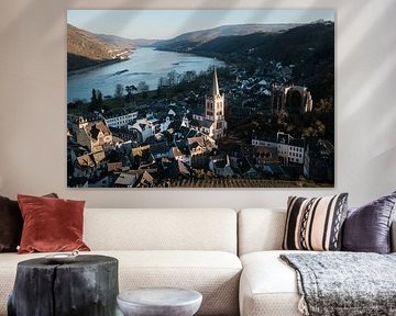View of the Rhine and Bacharach in Rheinhessen by Jens Seßler