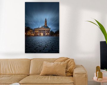 The Corn Exchange in the Blue Hour on the Vismarkt - Groningen by KB Design & Photography (Karen Brouwer)