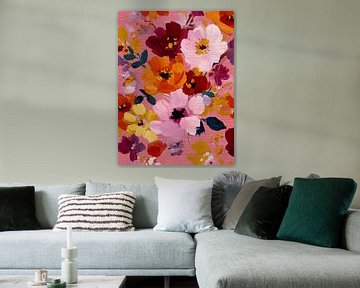 Blumenfeld in Sommerfarben