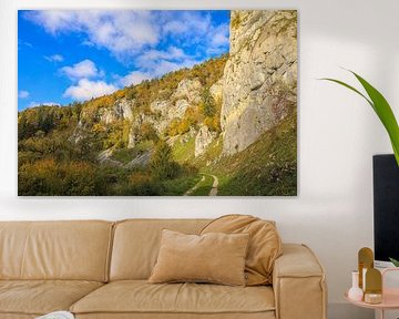 Wanderweg entlang der imposanten Jurakalksteinfelsen bei Fridingen im Naturpark Obere Donau von BlattArt - Christine Horn