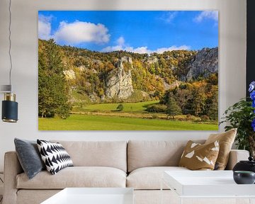 Jurakalksteinfelsen mit Aussichtspunkt 