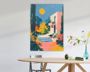 Pink house under the sunshine by Niklas Maximilian