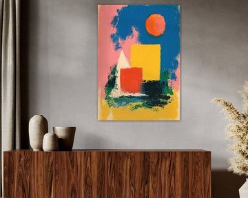 Geometric composition with sun by Niklas Maximilian