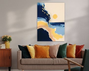 Abstract sea with sun by Niklas Maximilian