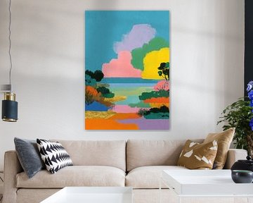 Abstrakte Landschaft in Farben von Niklas Maximilian