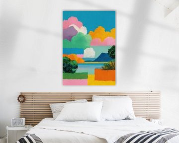 Abstract coloured landscape by Niklas Maximilian