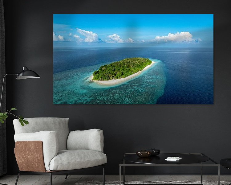 Voorbeeld van het werk in een kamer