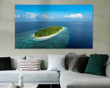 Tropical island with coral reef by Tilo Grellmann