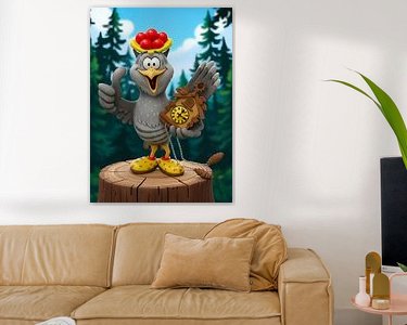 Voorbeeld van het werk in een kamer