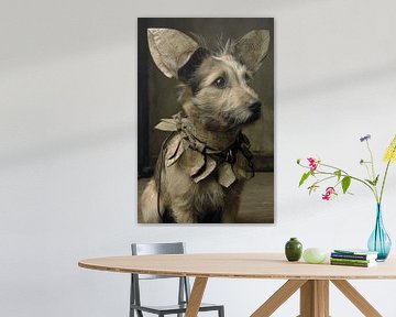 Der Terrier - Kreatives Hundeporträt, barocke Collage