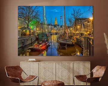 Le centre ville de Groningen pendant la prospérité hivernale en décembrer