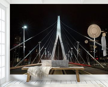 Erasmusbrücke am Abend von Menno Schaefer