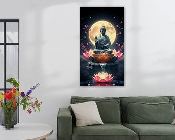 Buddha in tiefer Meditation - Spirituelle Gelassenheit Kunst