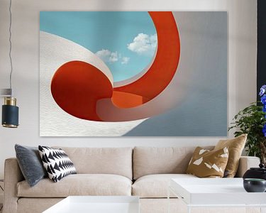 Voorbeeld van het werk in een kamer