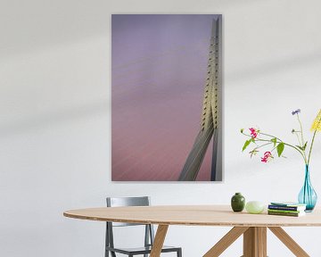 Erasmusburg Rotterdam in pink dusk by Esmée Fotografeert