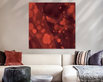 Art abstrait minimaliste dans des couleurs chaudes sur Dina Dankers