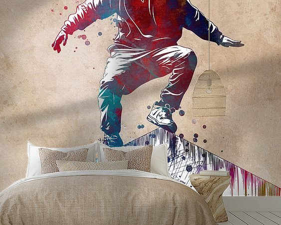 Voorbeeld van het werk in een kamer