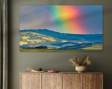 Rainbow in Tuscany, Italy by Henk Meijer Photography