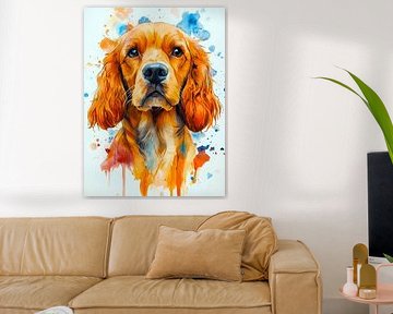 Cocker Spaniel hond dierenkunst #hond
