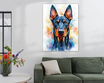 Doberman pincher hond kunst #hond