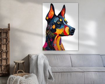 Doberman pincher hond kunst #hond