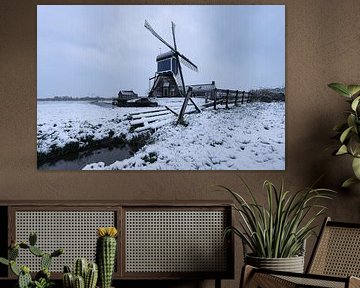 Moulin d'hiver à Zoeterwoude