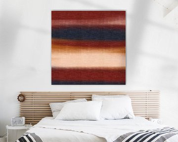 Art abstrait aux couleurs vives et chaudes sur Art minimaliste abstrait