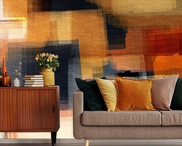 Abstracte kunst in neonkleuren.