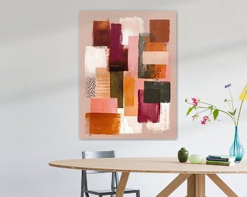 Abstraktes Gitter in warmen Farbtönen