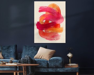 Bewegung in Rosa und Orange