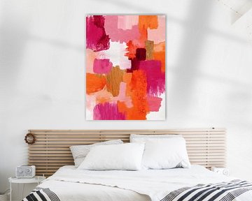 Été abstrait en rose et orange sur Gypsy Galleria