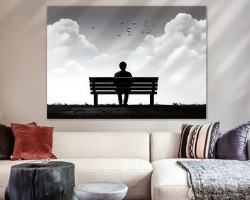 Terrain vague sombre et fantastique avec un horizon vert inquiétant sur BINEDITS