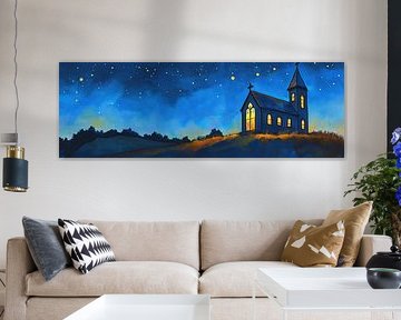 Église à la lumière du jour