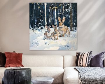 Lapins de Noël | Lapins d'hiver