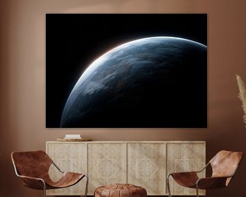 Cinematic Dark Blue Planet Horizon From Space by BINEDITS