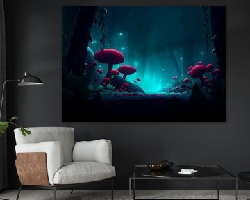 Nuit magique de la forêt de champignons sur BINEDITS