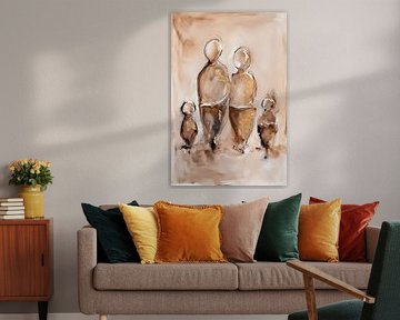 Familienkonstellation 4 Personen von FoXo Art