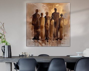 Family constellation of 6 in Gold