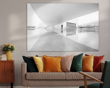 Centro Niemeyer in Avilés, Spanje van Peter Haastrecht, van