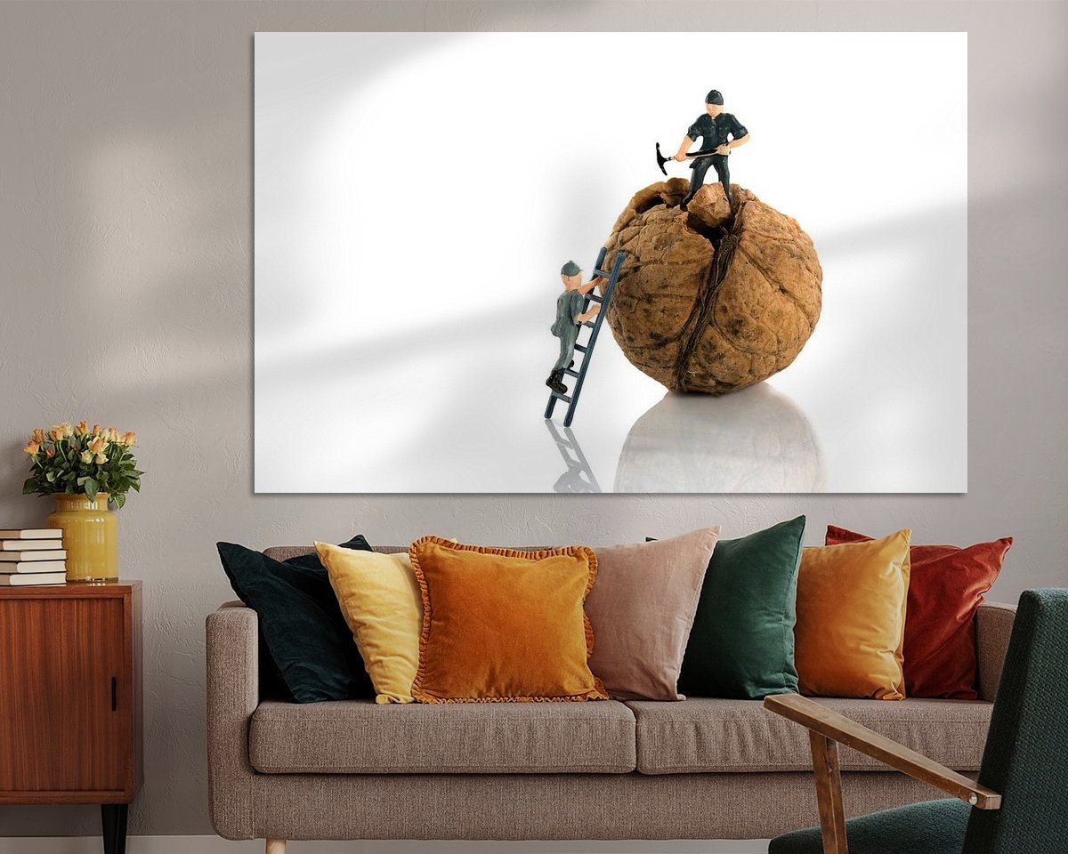 Voorbeeld van het werk in een kamer