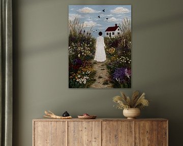 Path through flower garden by Gypsy Galleria