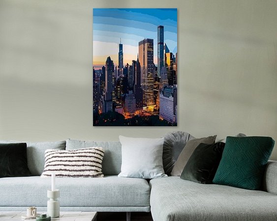 Voorbeeld van het werk in een kamer