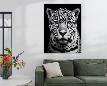 Leopard - elegance and focus in black and white