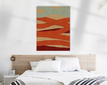 Lignes et formes abstraites dans des couleurs vives et rétro