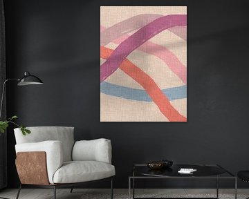 Pastels colorés. Lignes et formes abstraites dans des couleurs vives